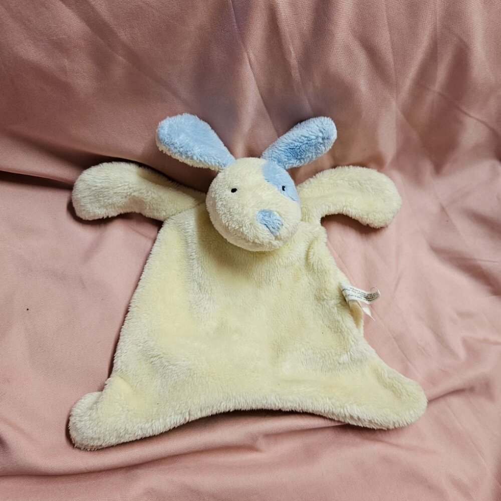 North American Bear Co Puppy Dog Lovey Baby Cozies Blue Cream Security Plush